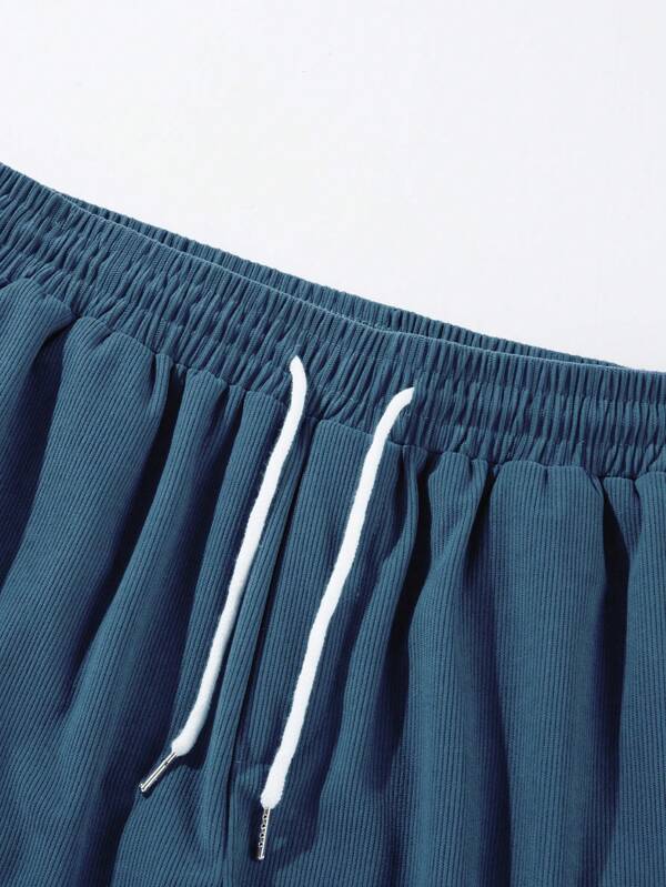 Men's Corduroy Shorts with Drawstring Waist
