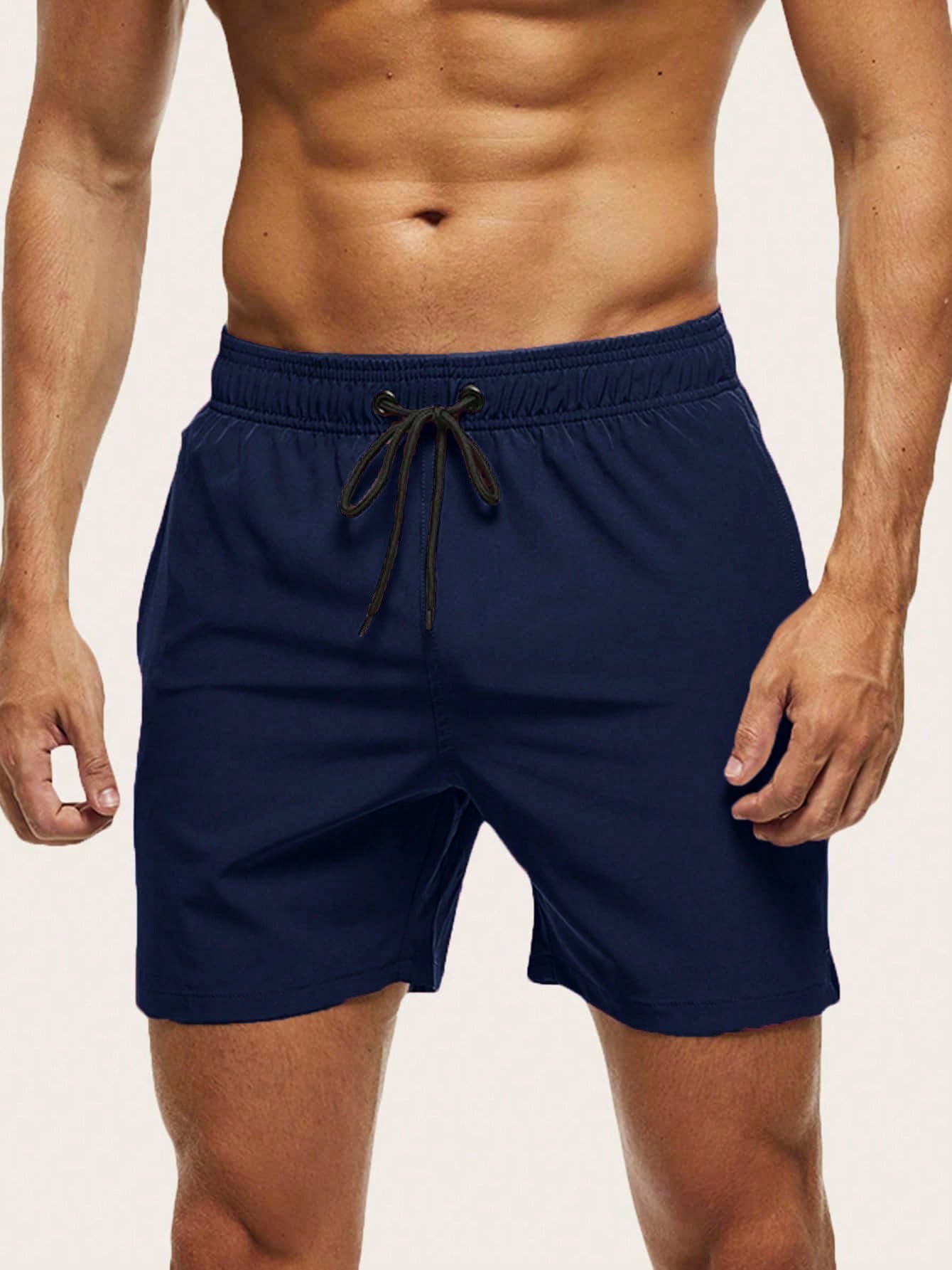 Quick-Dry Swim Shorts with Drawstring Waist