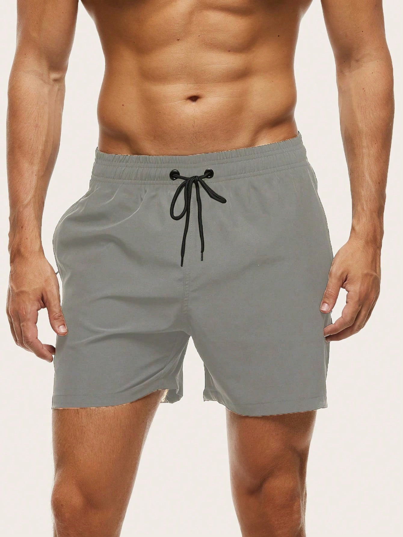 Quick-Dry Swim Shorts with Drawstring Waist