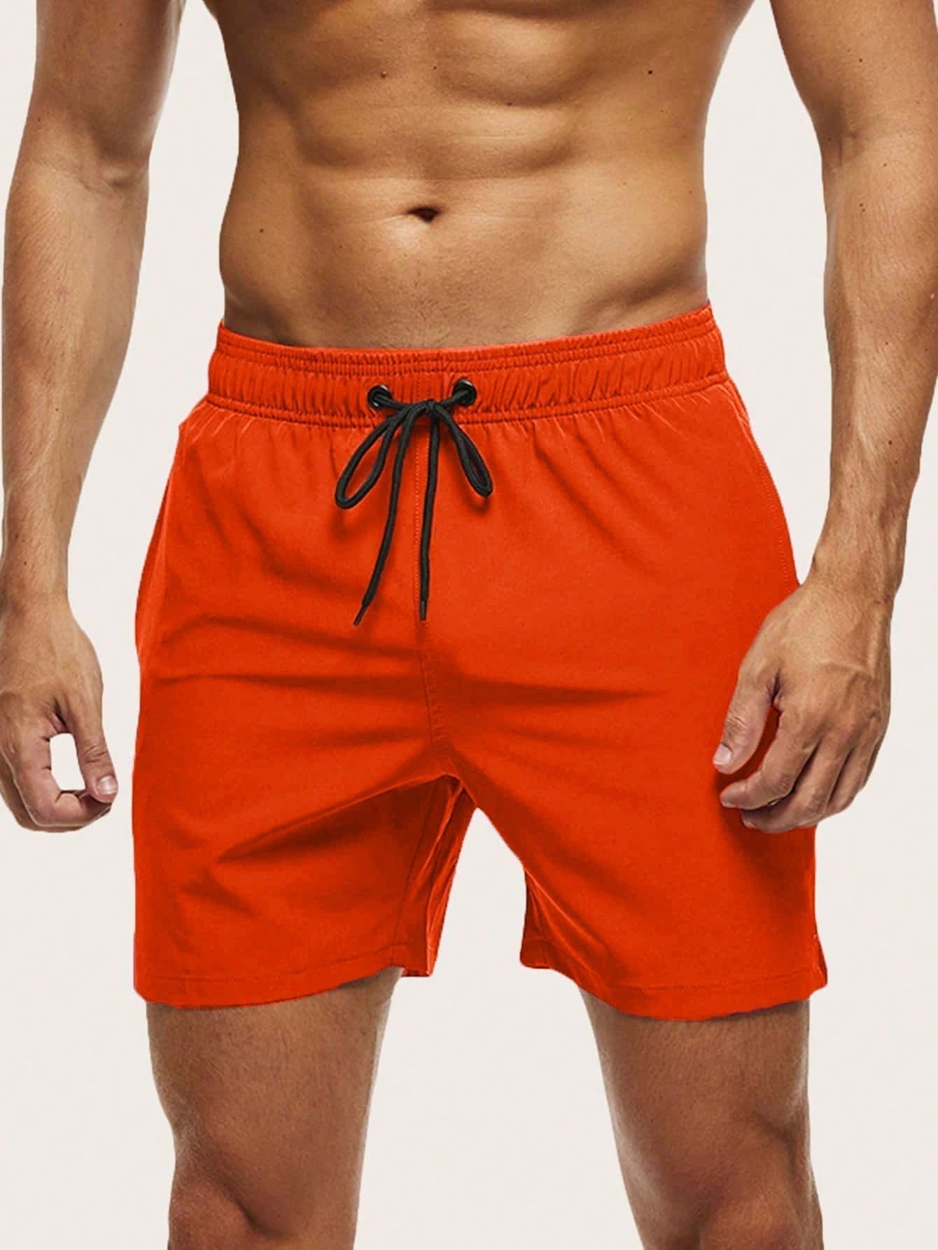 Quick-Dry Swim Shorts with Drawstring Waist