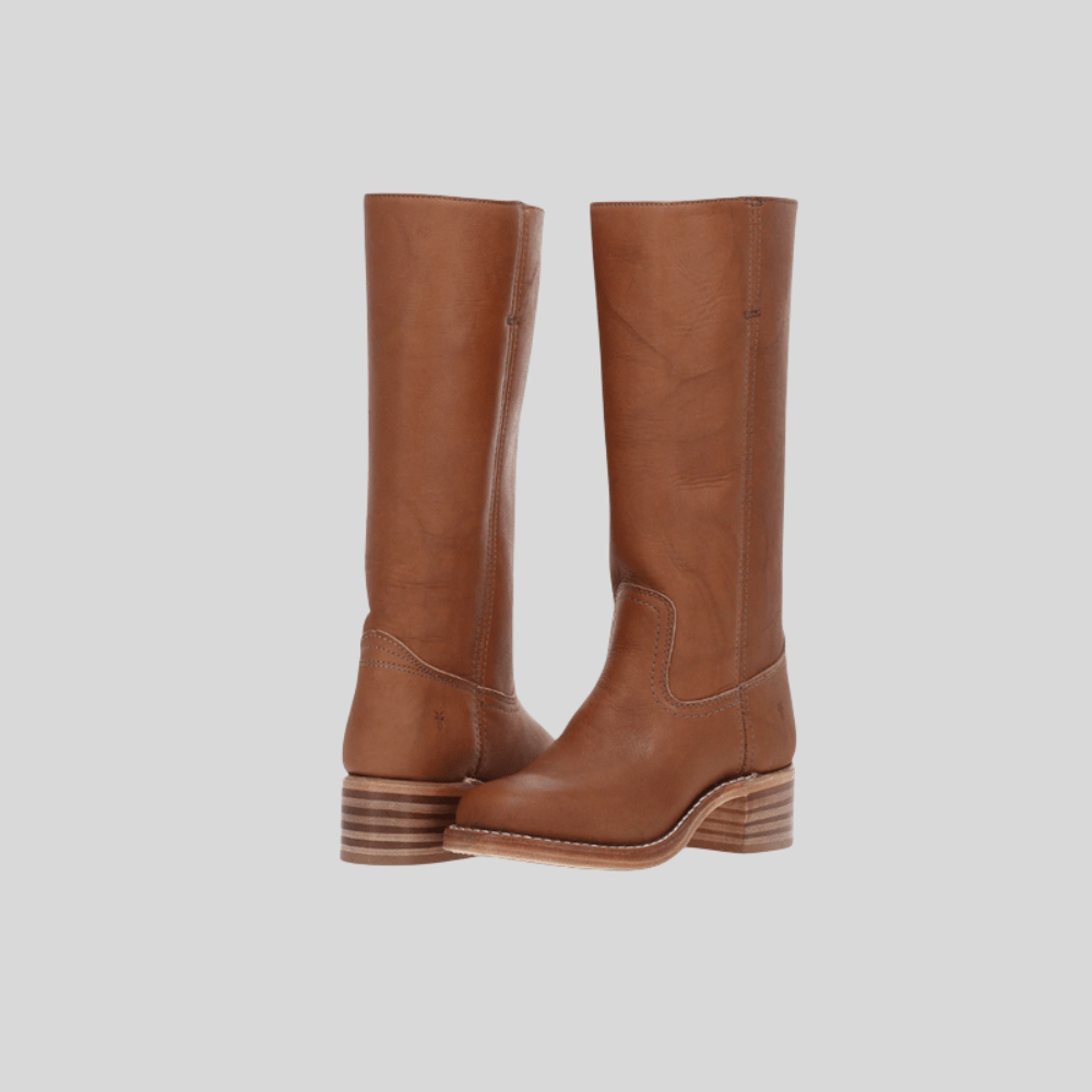 Women’s Knee-High Riding Boots with Low Block Heel
