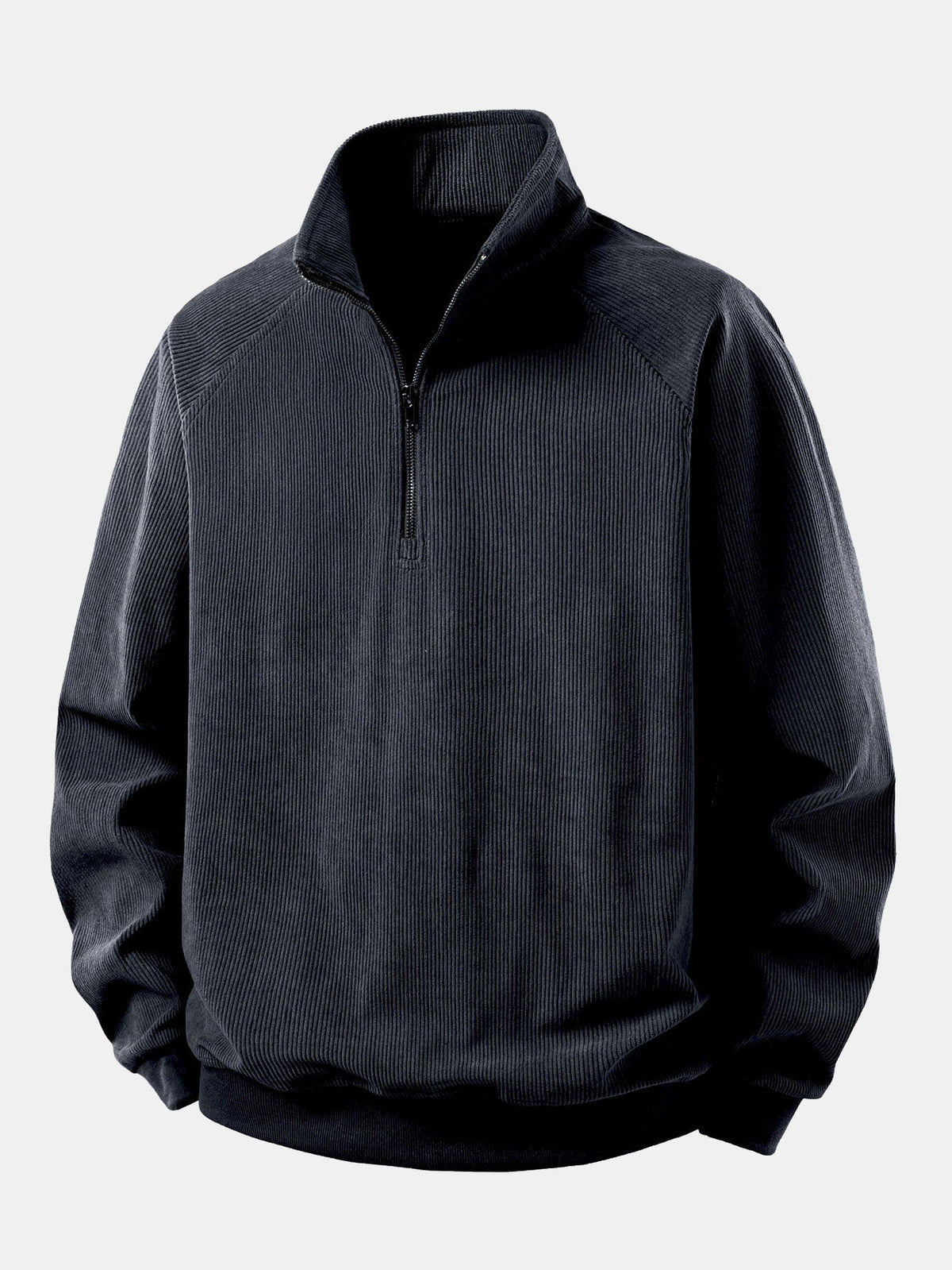 Men's Ribbed Quarter Zip Sweatshirt