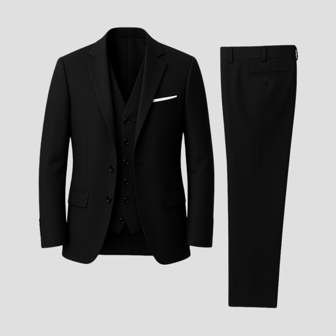 Men's Slim Fit 3-Piece Suit Set with Waistcoat