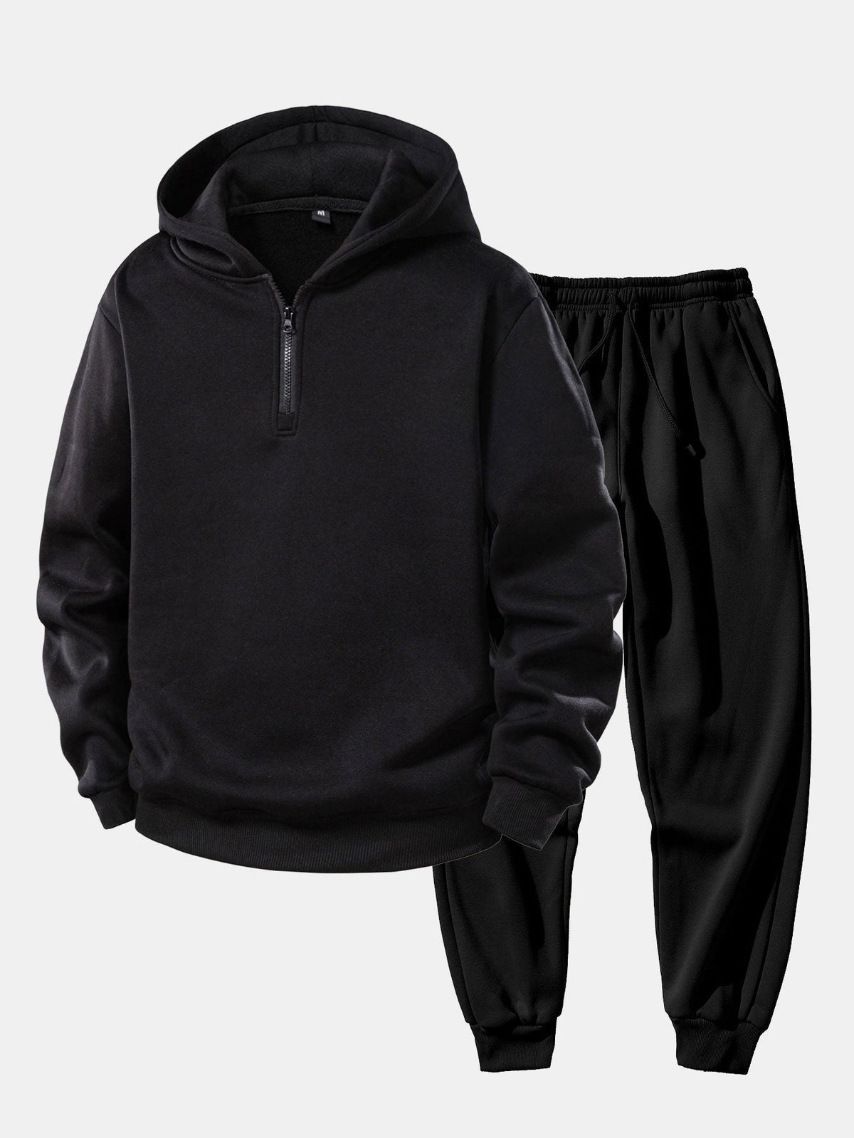 Men's Half-Zip Hoodie and Jogger Tracksuit Set
