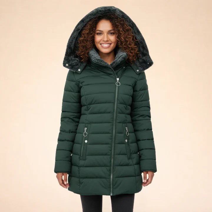 Doudoune à capuche pour femme | Manteau d'hiver matelassé