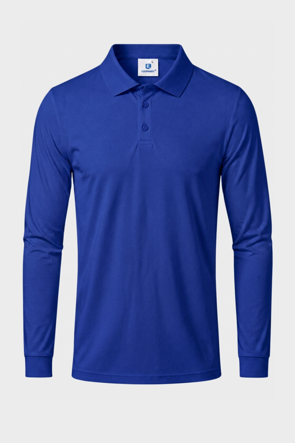 Men's Long Sleeve Polo Shirt | Casual Cotton Blend