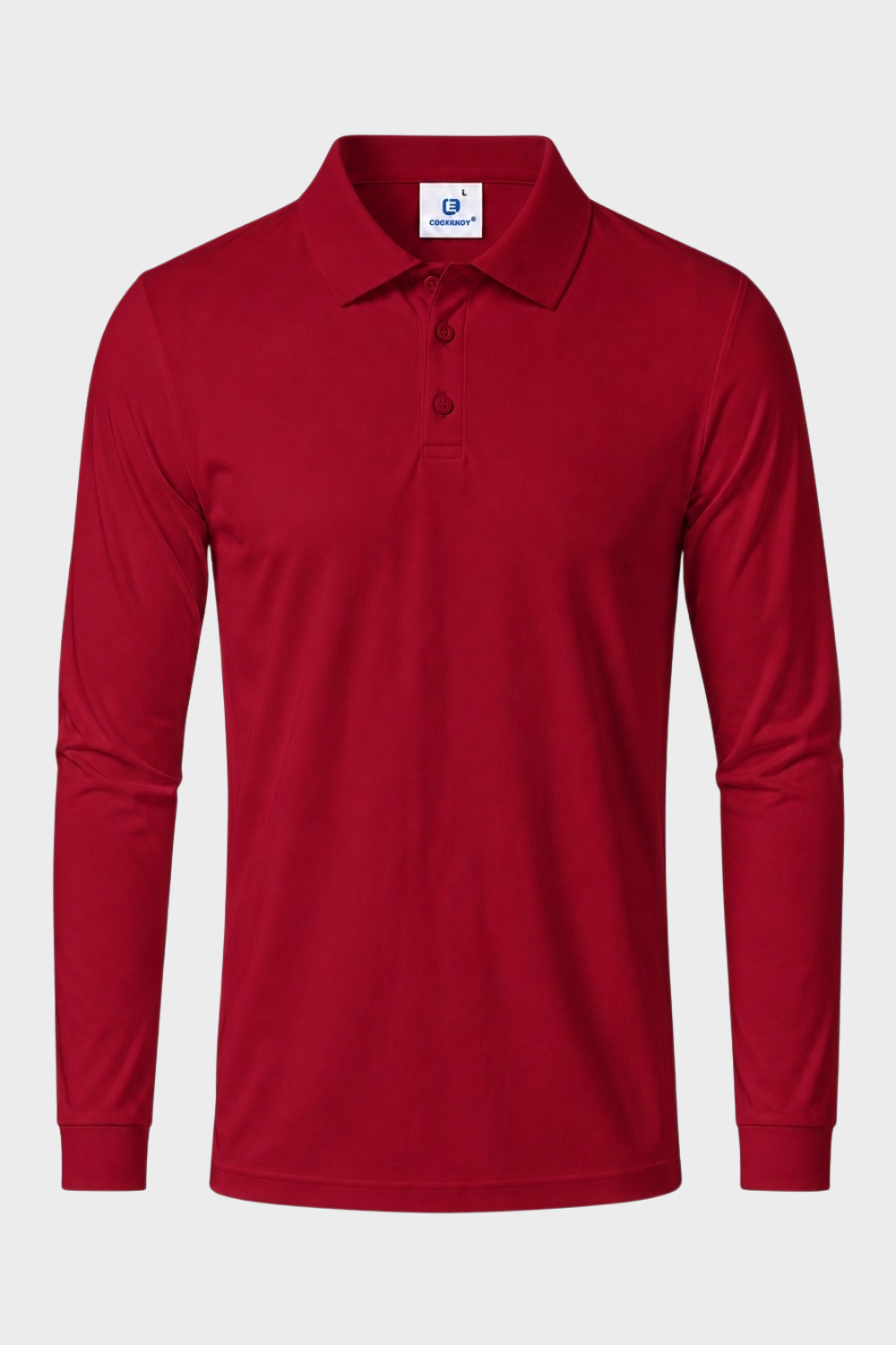 Men's Long Sleeve Polo Shirt | Casual Cotton Blend