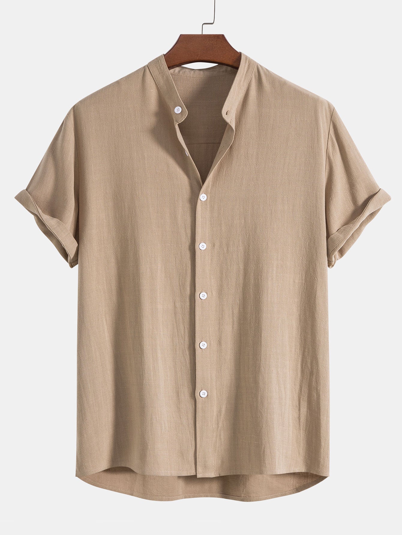 Linen Shirt and Trousers Co-Ord Set with Short Sleeves