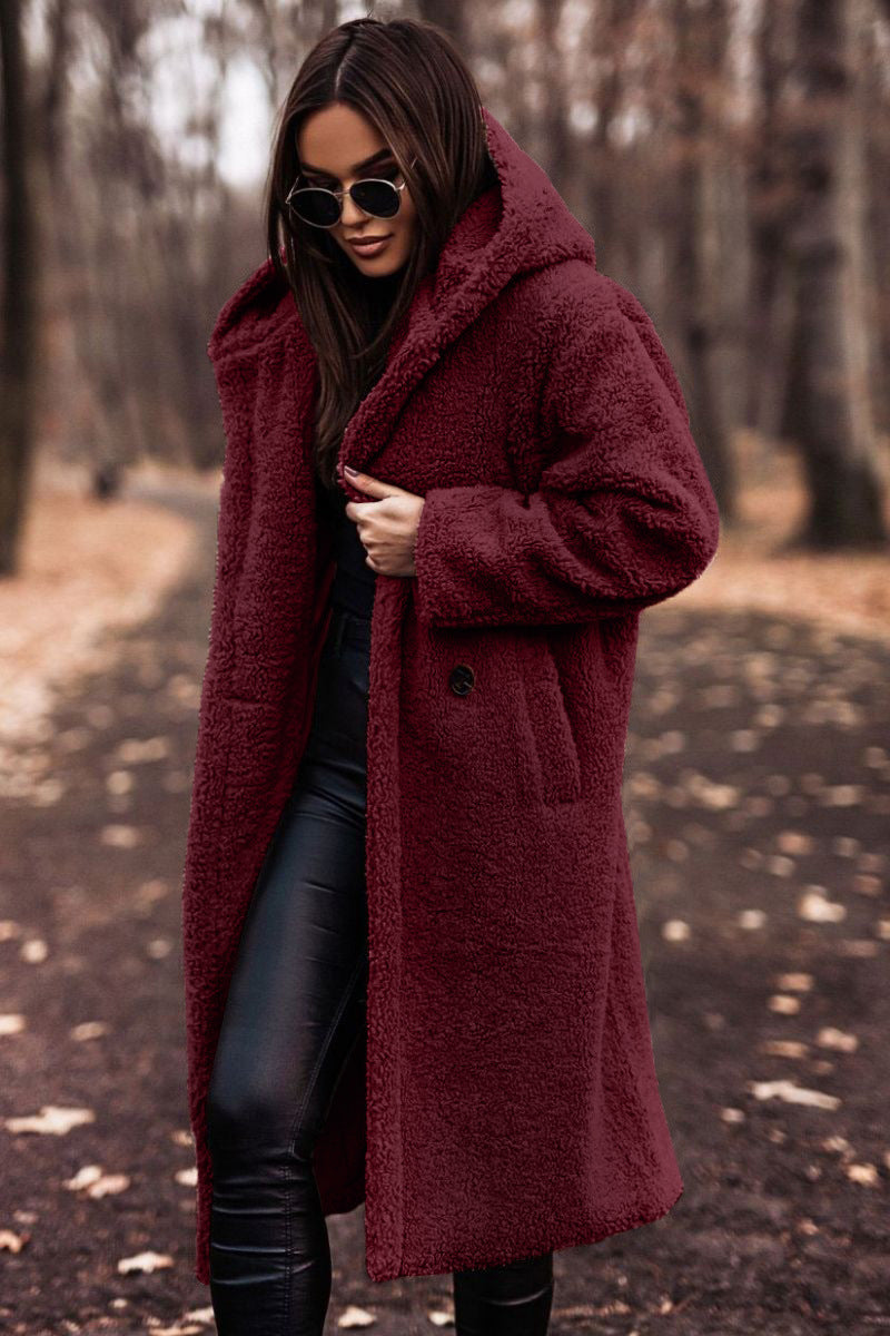 Women's Teddy Fleece Longline Coat