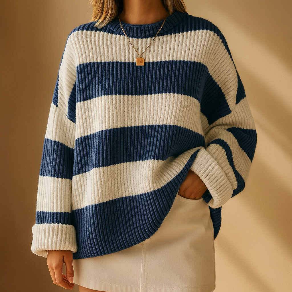 Women's Striped Knit Jumper | Relaxed Fit