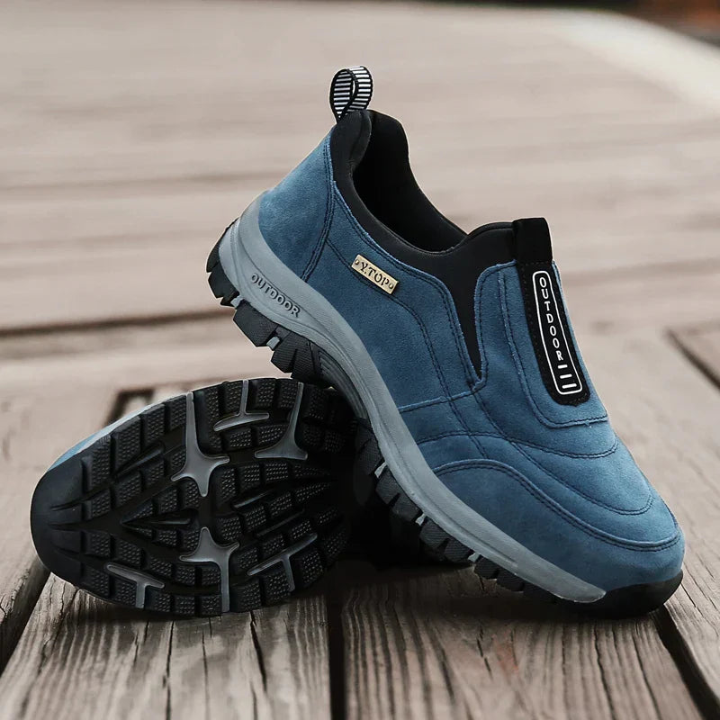 Slip-On Walking Shoes with Rugged Outsole