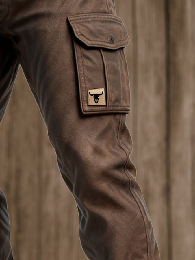 Men's Heavy Duty Cargo Work Trousers