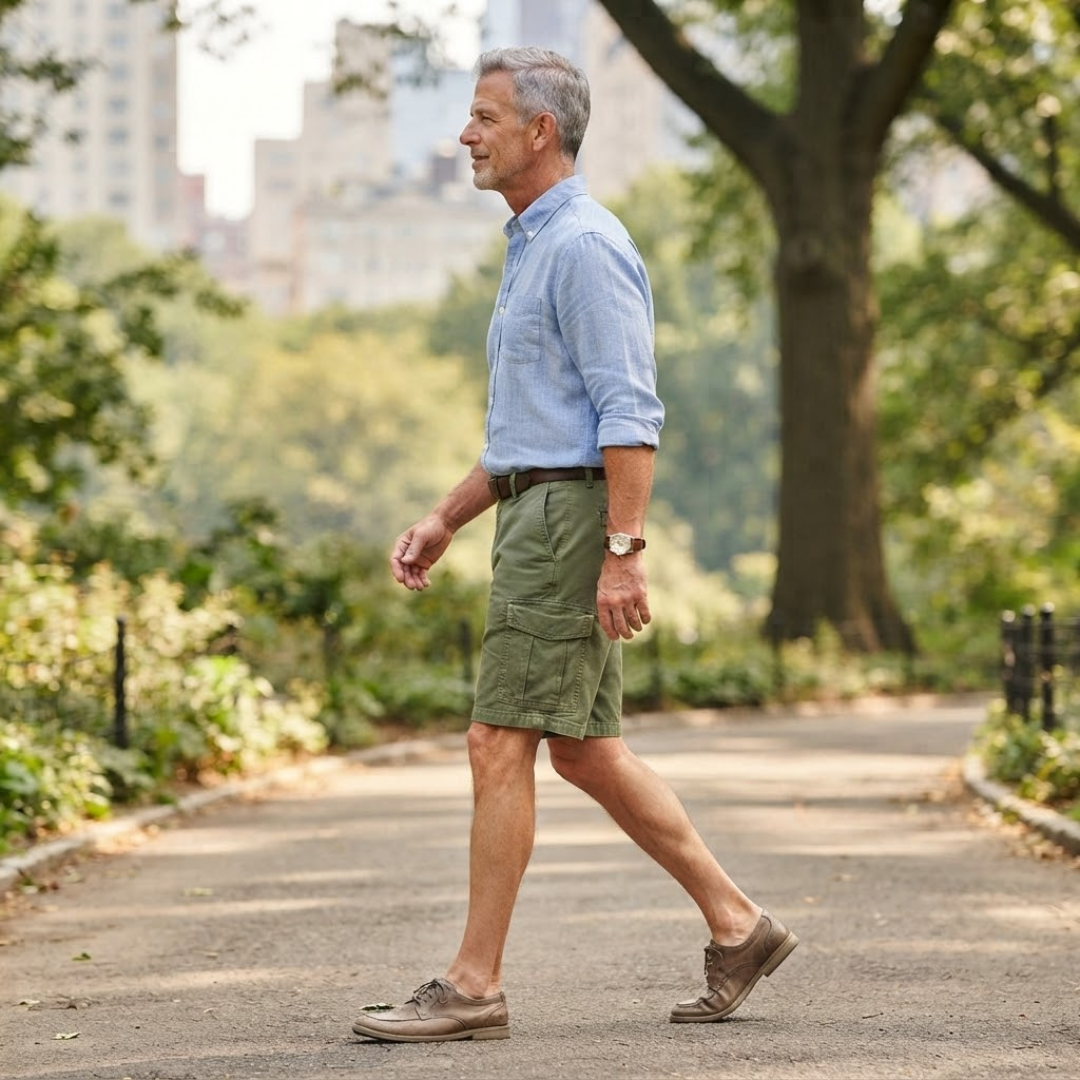 Men's Cargo Shorts with Belt Loops and Side Pockets