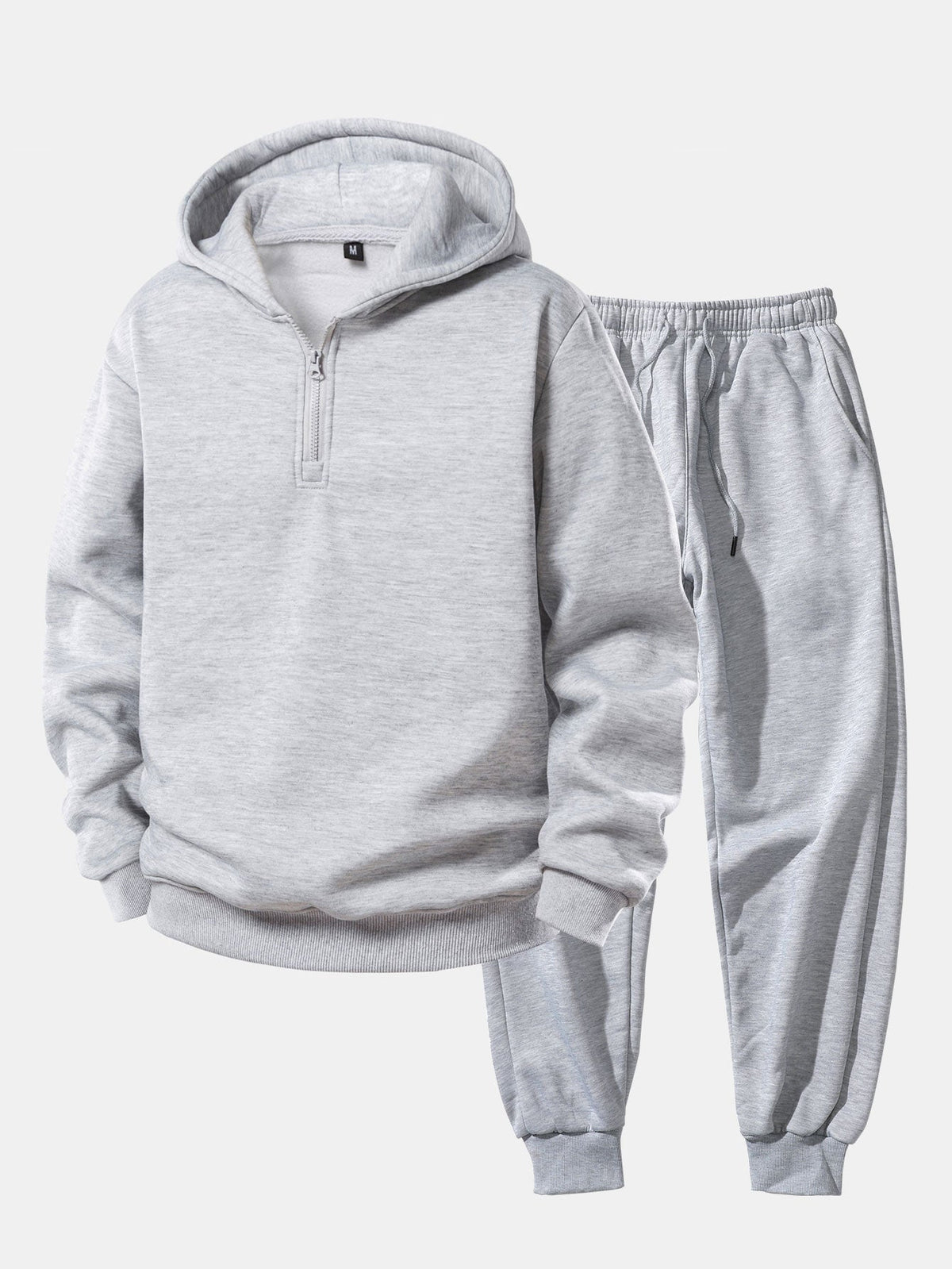 Men's Half-Zip Hoodie and Jogger Tracksuit Set