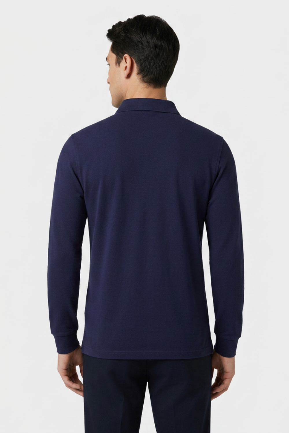 Men's Long Sleeve Polo Shirt | Casual Cotton Blend