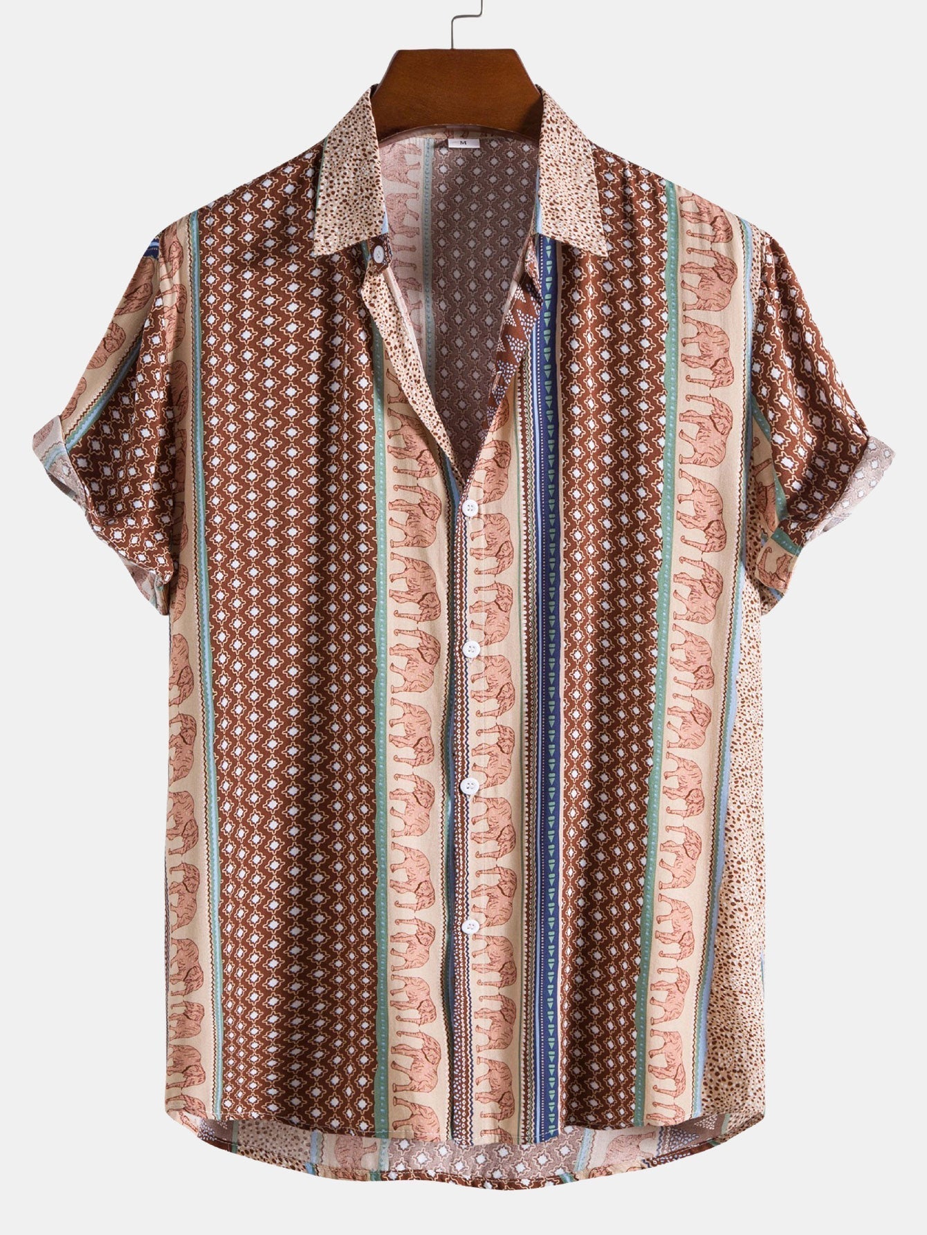 Men's Relaxed Fit Printed Short Sleeve Shirt