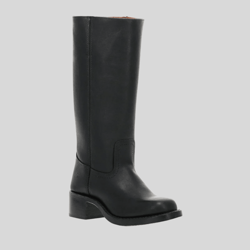 Women’s Knee-High Riding Boots with Low Block Heel