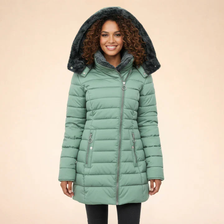 Doudoune à capuche pour femme | Manteau d'hiver matelassé