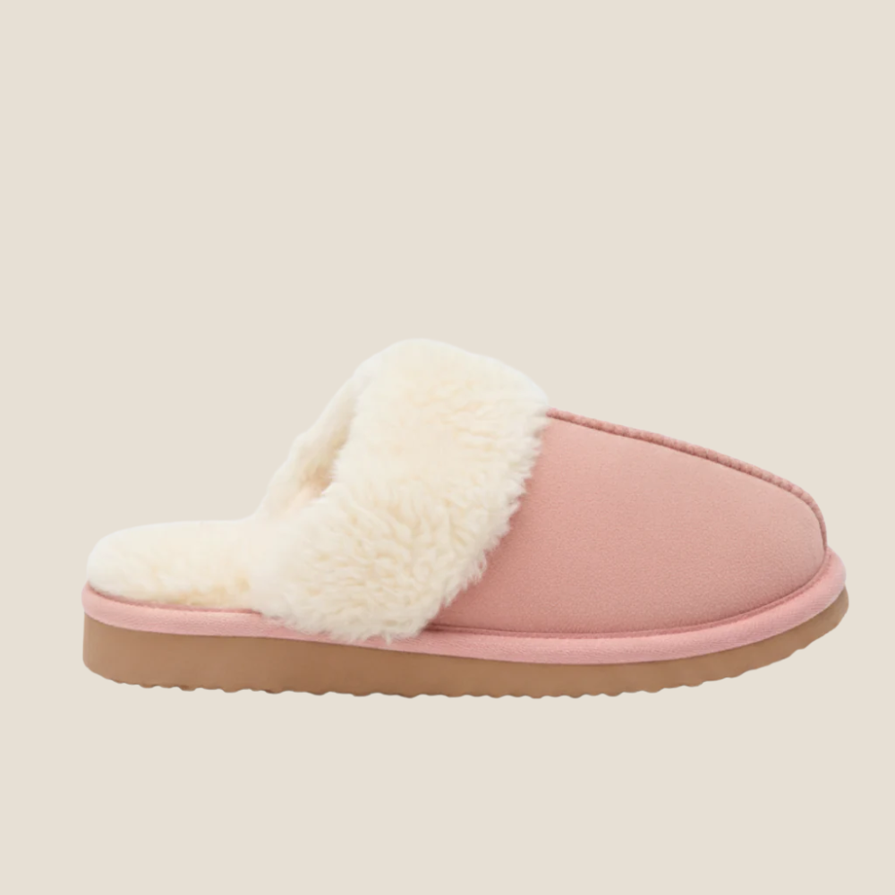 Women's Faux Suede Fur-Lined Slippers
