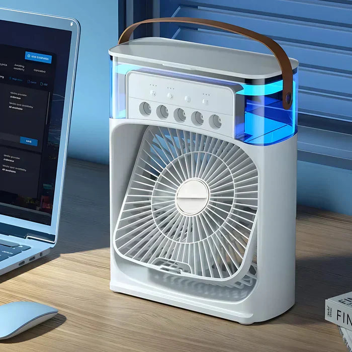 Portable Air Cooler with LED Light and Carry Handle