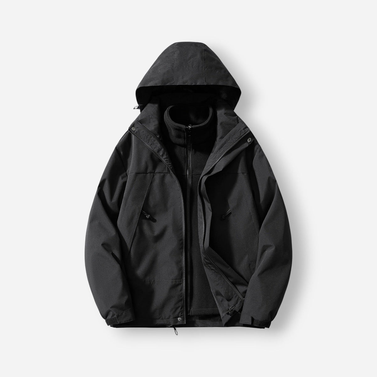 Veste imperméable 3-en-1 pour femme | Manteau de pluie doublé en polaire