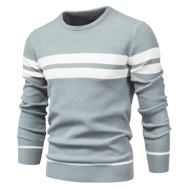 Men's Striped Crew Neck Jumper