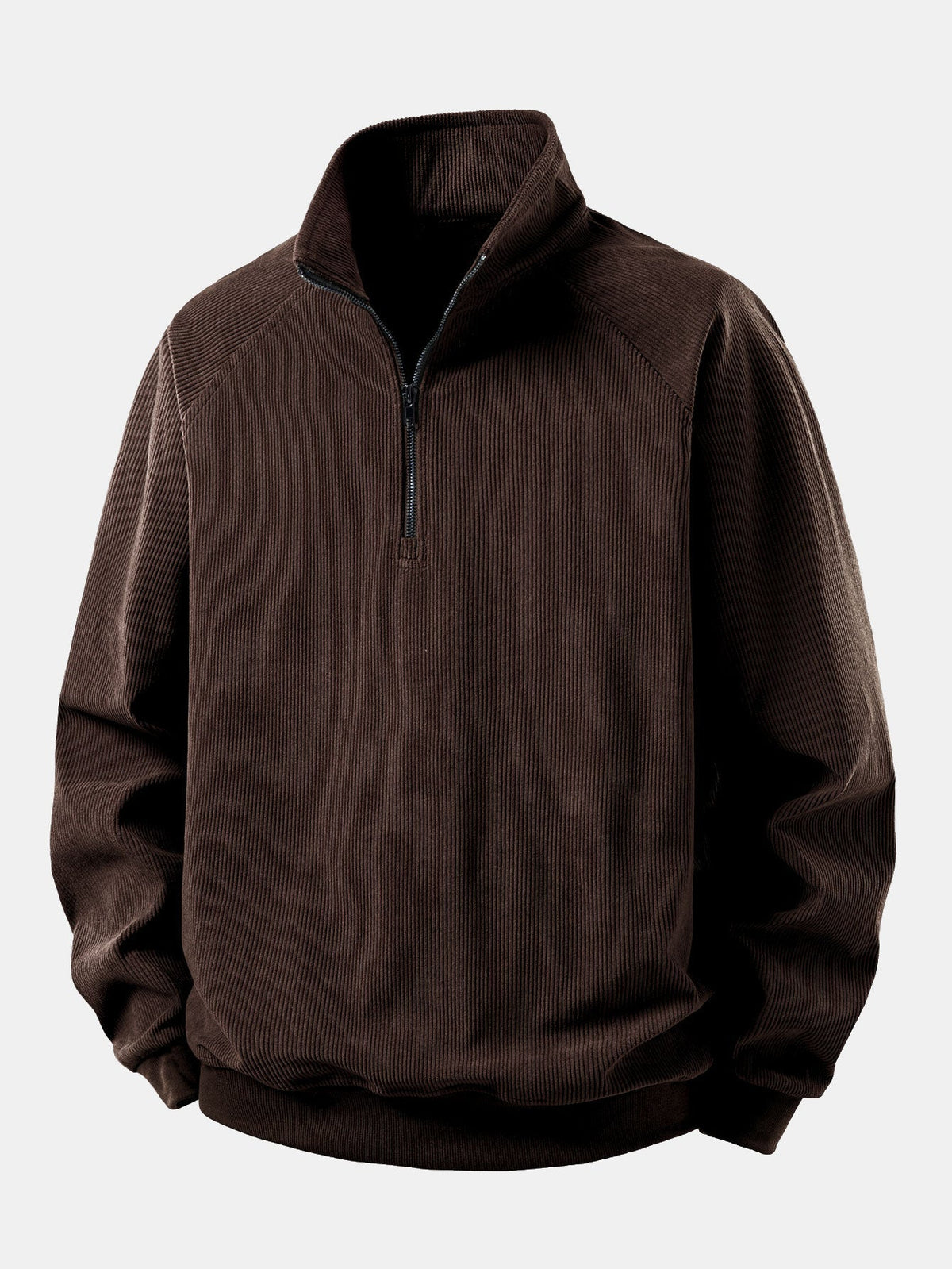 Men's Ribbed Quarter Zip Sweatshirt