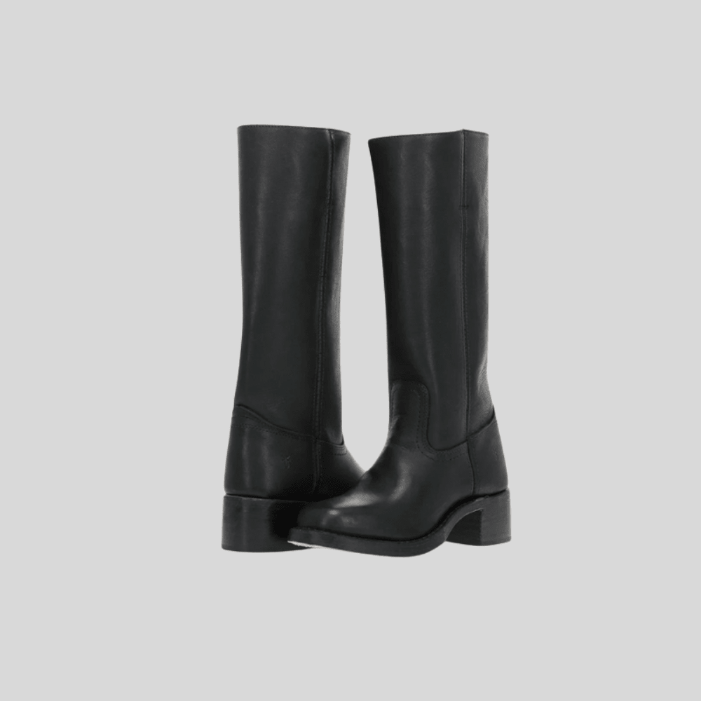 Women’s Knee-High Riding Boots with Low Block Heel