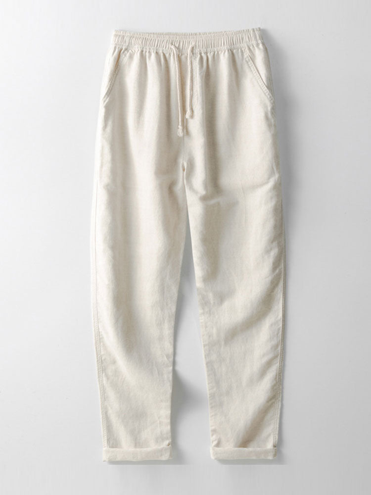 Linen Shirt and Trousers Co-Ord Set with Short Sleeves