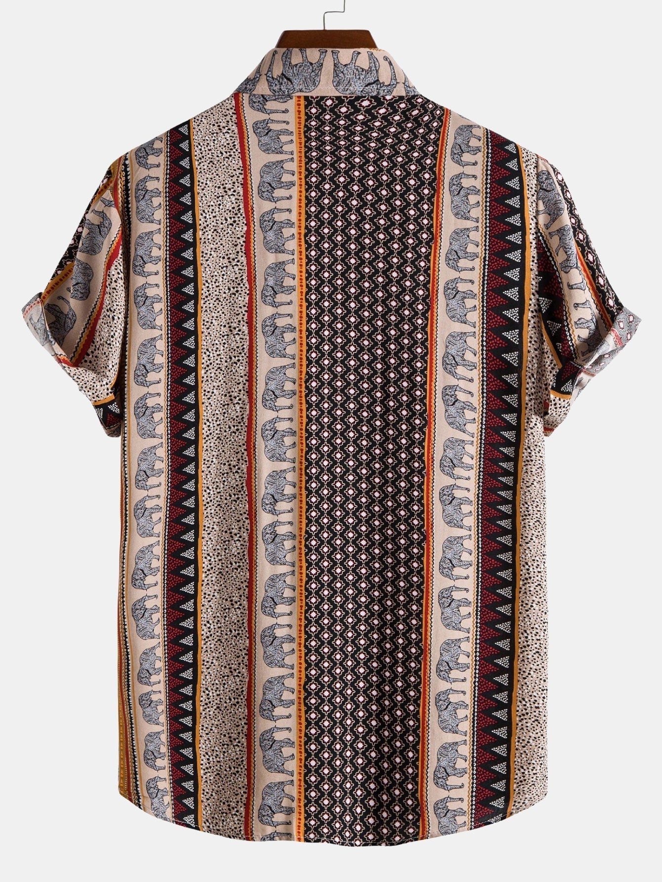 Men's Relaxed Fit Printed Short Sleeve Shirt