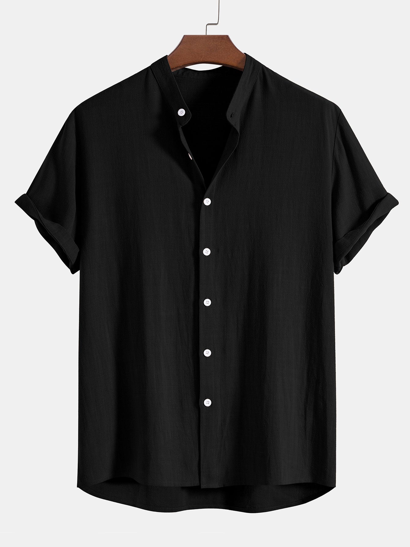 Linen Shirt and Trousers Co-Ord Set with Short Sleeves