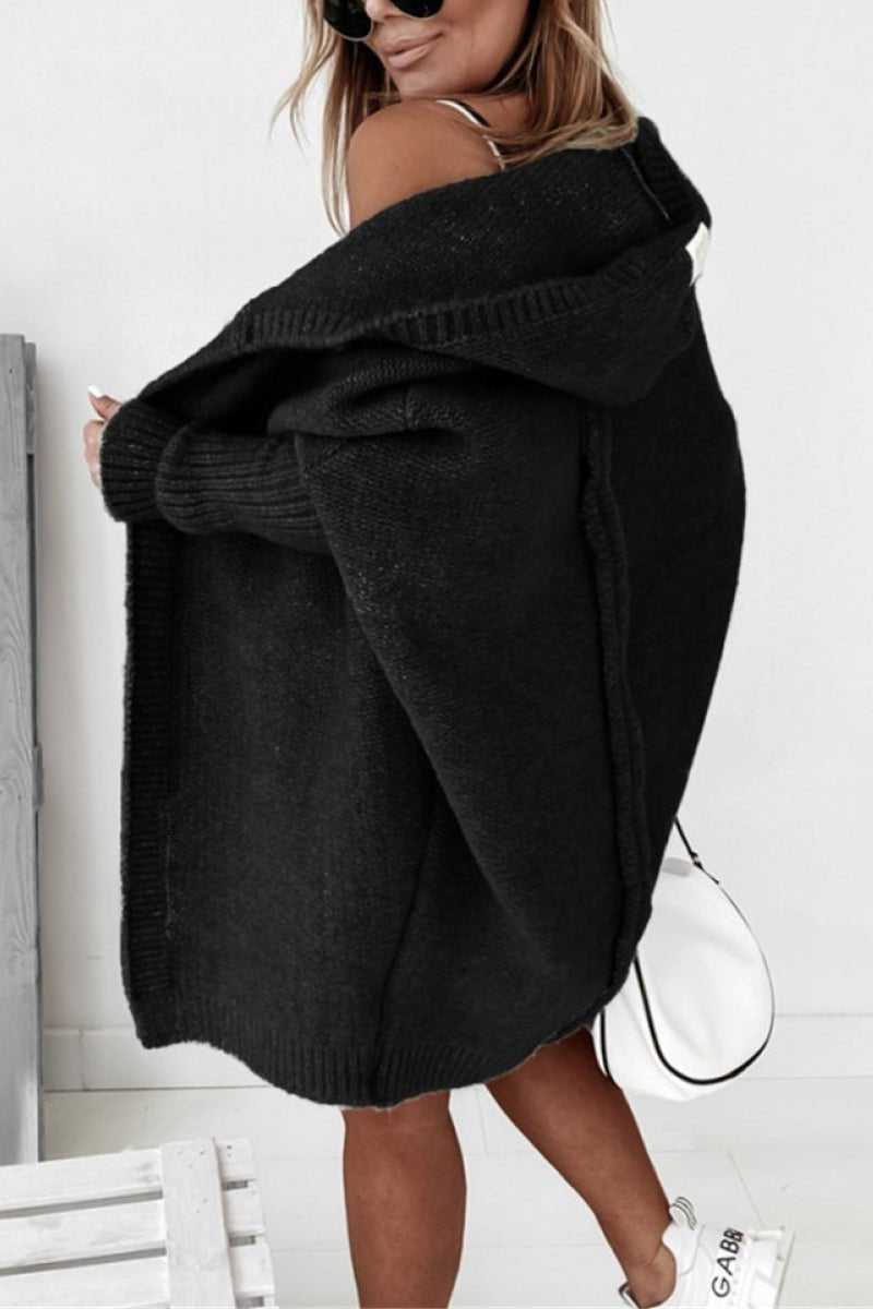 Women's Oversized Hooded Cardigan | Cozy Knit Sweater
