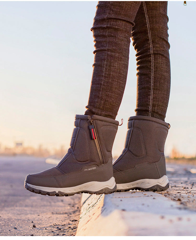 Women's Waterproof Winter Snow Boots with Side Zip