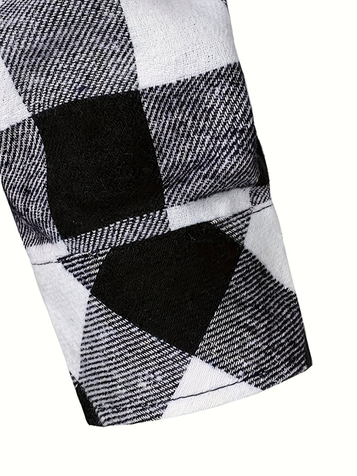 Chemise à carreaux demi-zippée pour homme | Manches contrastantes
