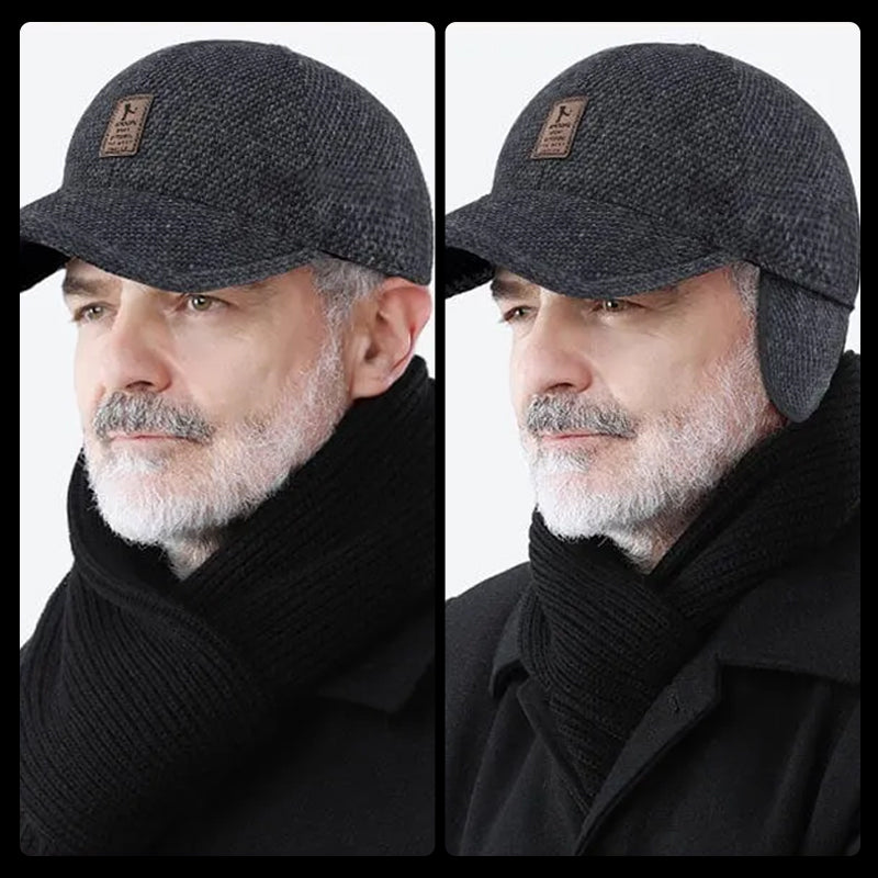 Casquette de baseball style tweed à visière incurvée
