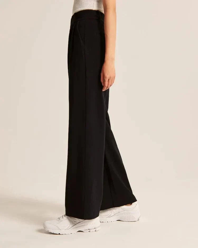 Pantalon large taille haute pour femmes