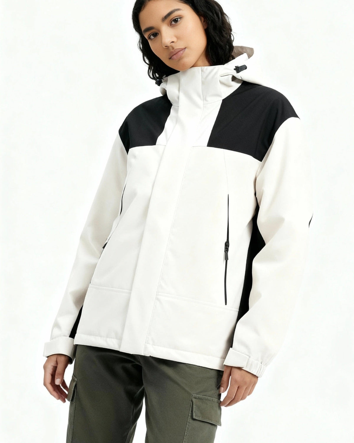 Veste imperméable 3-en-1 pour femme | Manteau de pluie doublé en polaire