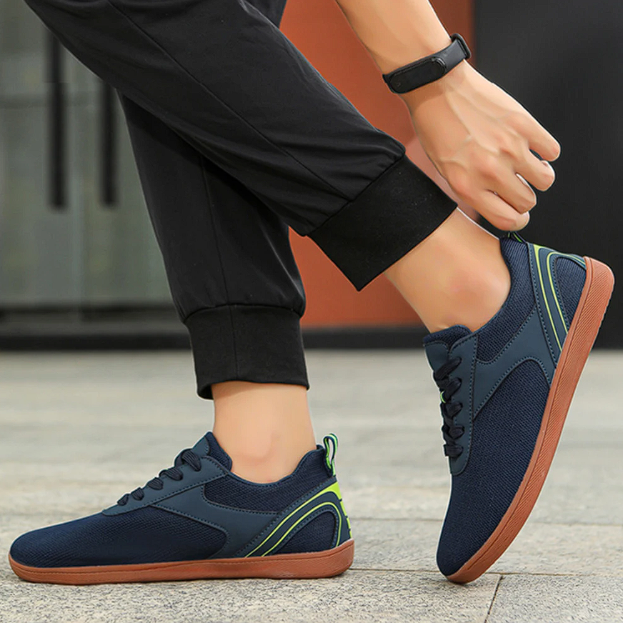 Breathable Mesh Running Shoes with Lace-Up Front