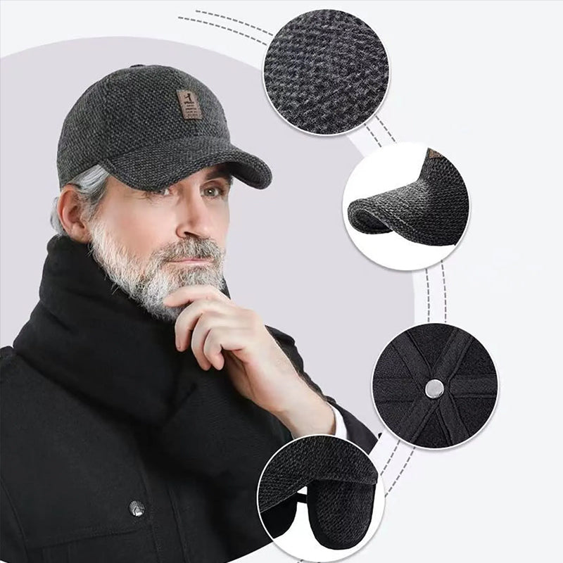 Casquette de baseball style tweed à visière incurvée