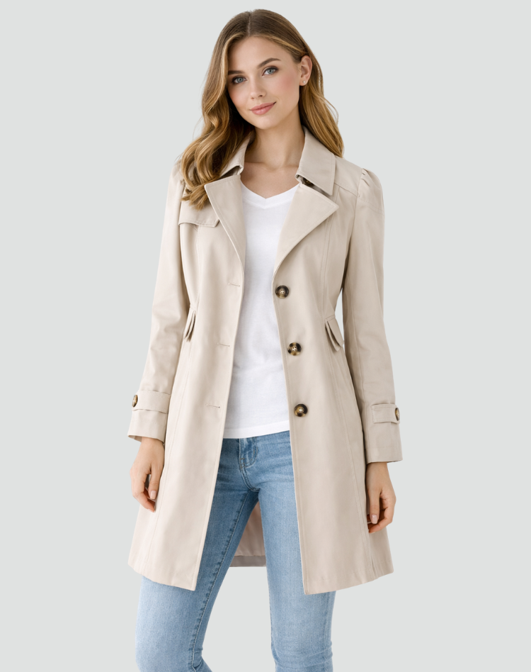 Trench-coat léger pour femme | Veste à revers classique
