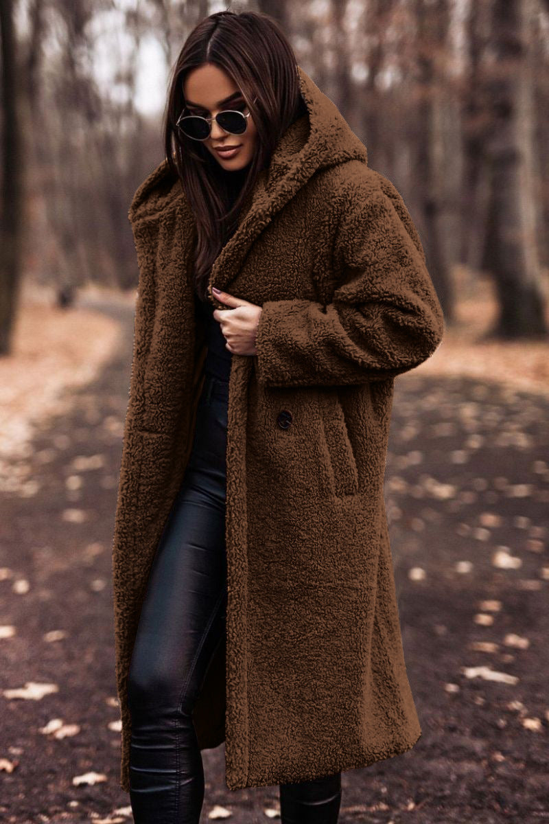 Women's Teddy Fleece Longline Coat
