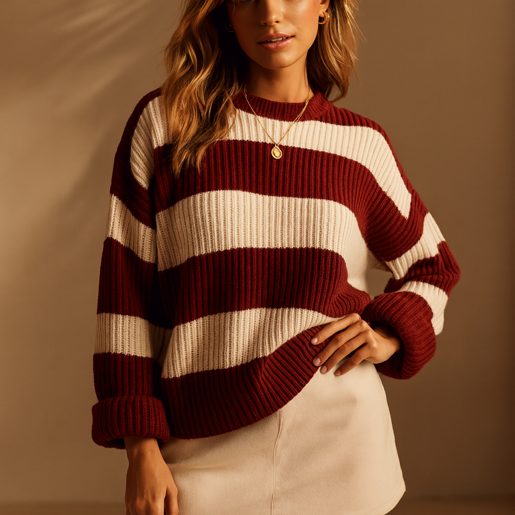 Women's Striped Knit Jumper | Relaxed Fit