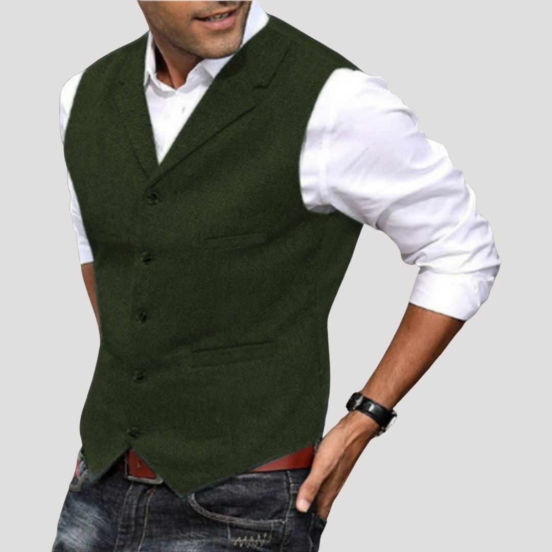 Men's Tailored Button Waistcoat