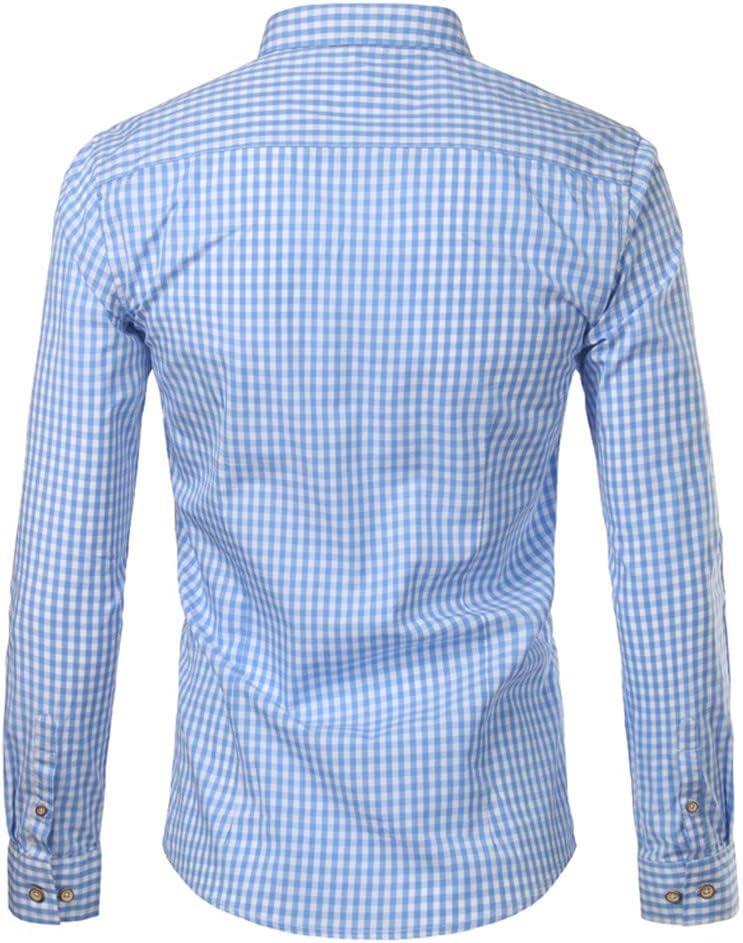 Men's Gingham Short Sleeve Shirt with Chest Pocket