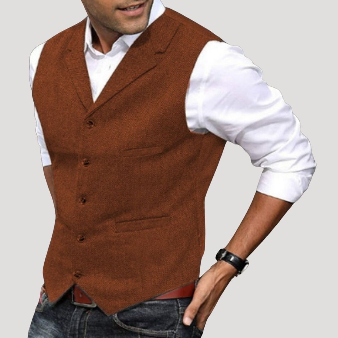Men's Tailored Button Waistcoat