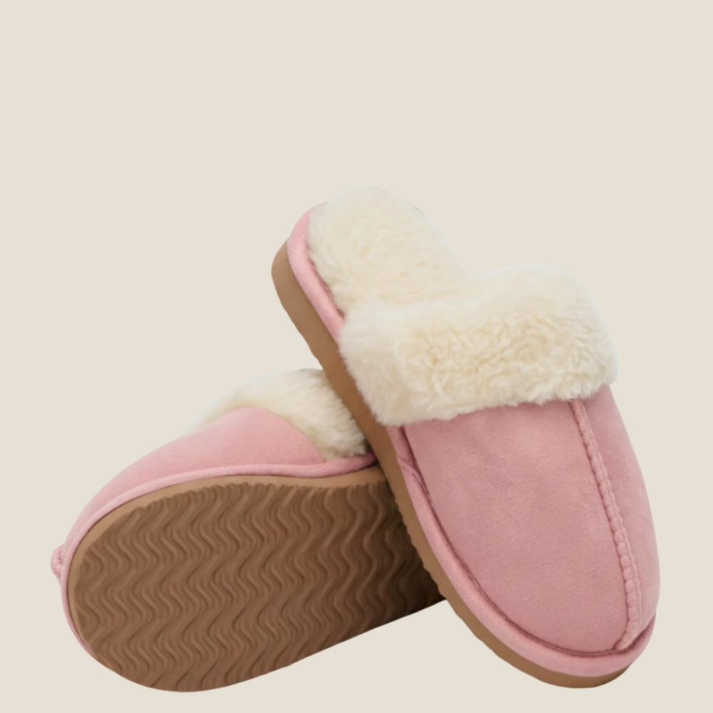 Women's Faux Suede Fur-Lined Slippers
