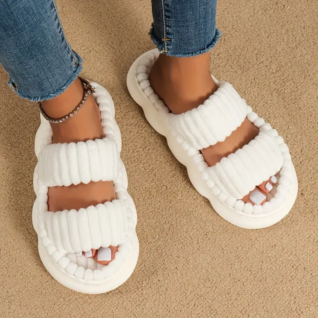 Women’s Soft Double-Strap Open-Toe Slippers