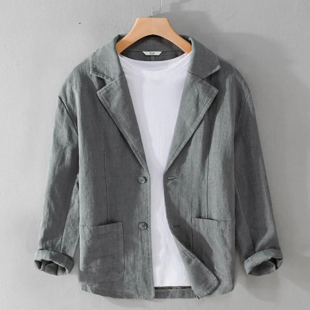 Men's Casual Linen Blend Blazer Jacket