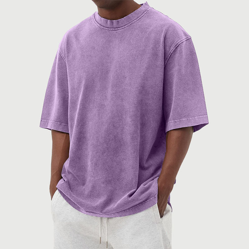 Oversized Crew Neck T-Shirt with Dropped Shoulder