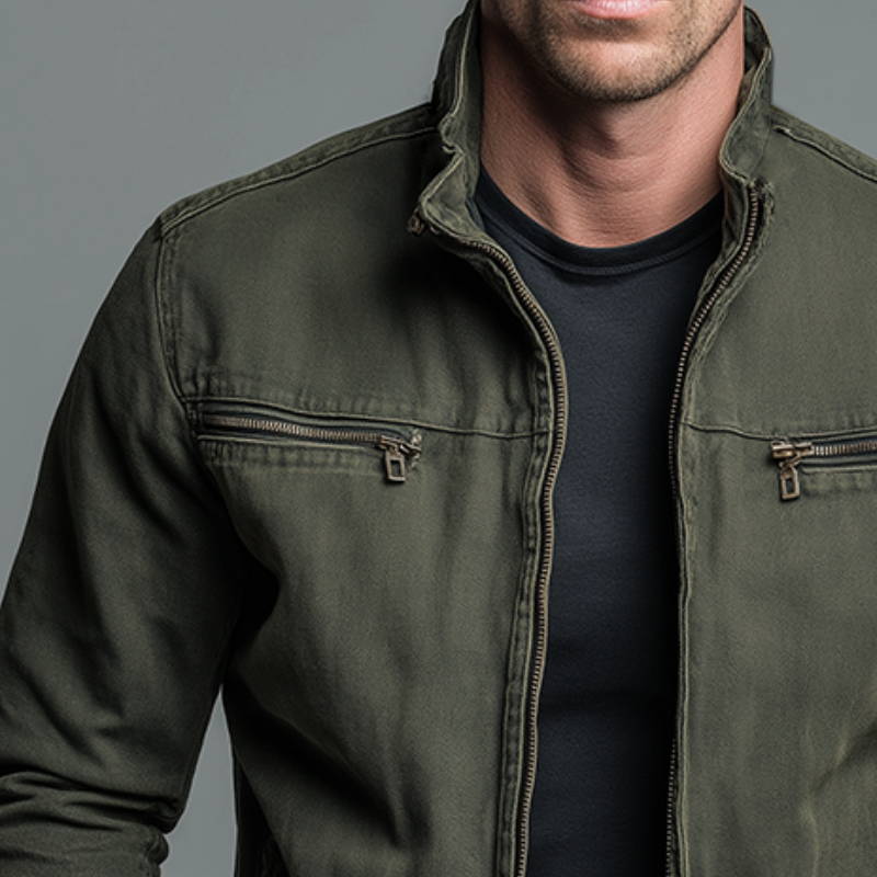 Men's Zip Front Utility Jacket